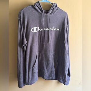 Champion Charcoal Hoodie with Logo